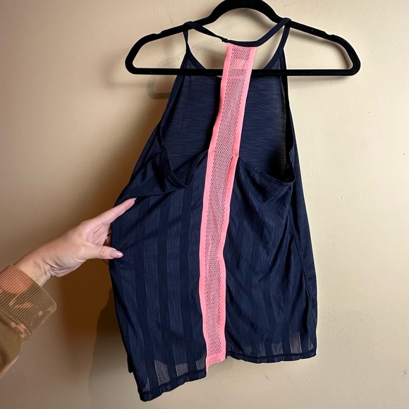 Athleta Kettlebella Tank Top Navy Blue and Coral Women’s Size Small - Picture 8 of 16